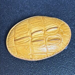 Vintage Moc Croc Leather Saddle Tan Interchangeable Western Buckle